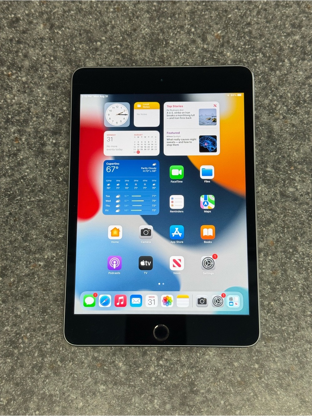 Apple iPad Mini 4 128GB, Wi-Fi, 7.9 Inch - Space Gray MK9N2LL/A